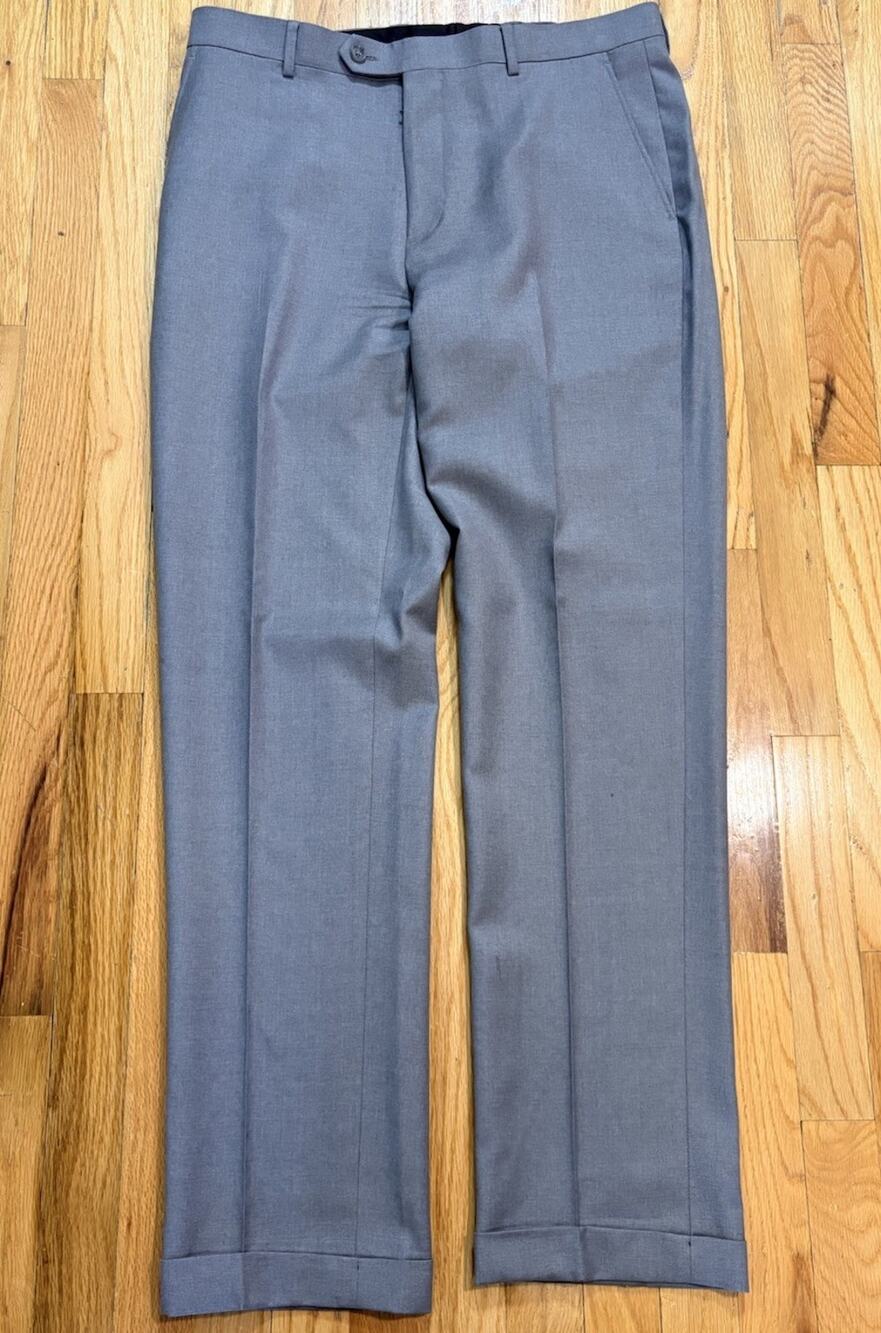 Jos. A Bank 1905 Dress Pants Size 35 Regular Gray Cuffed Trousers
